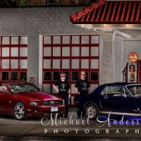 Light Painting Two Ford Mustangs.